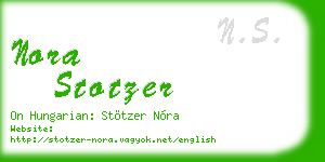 nora stotzer business card